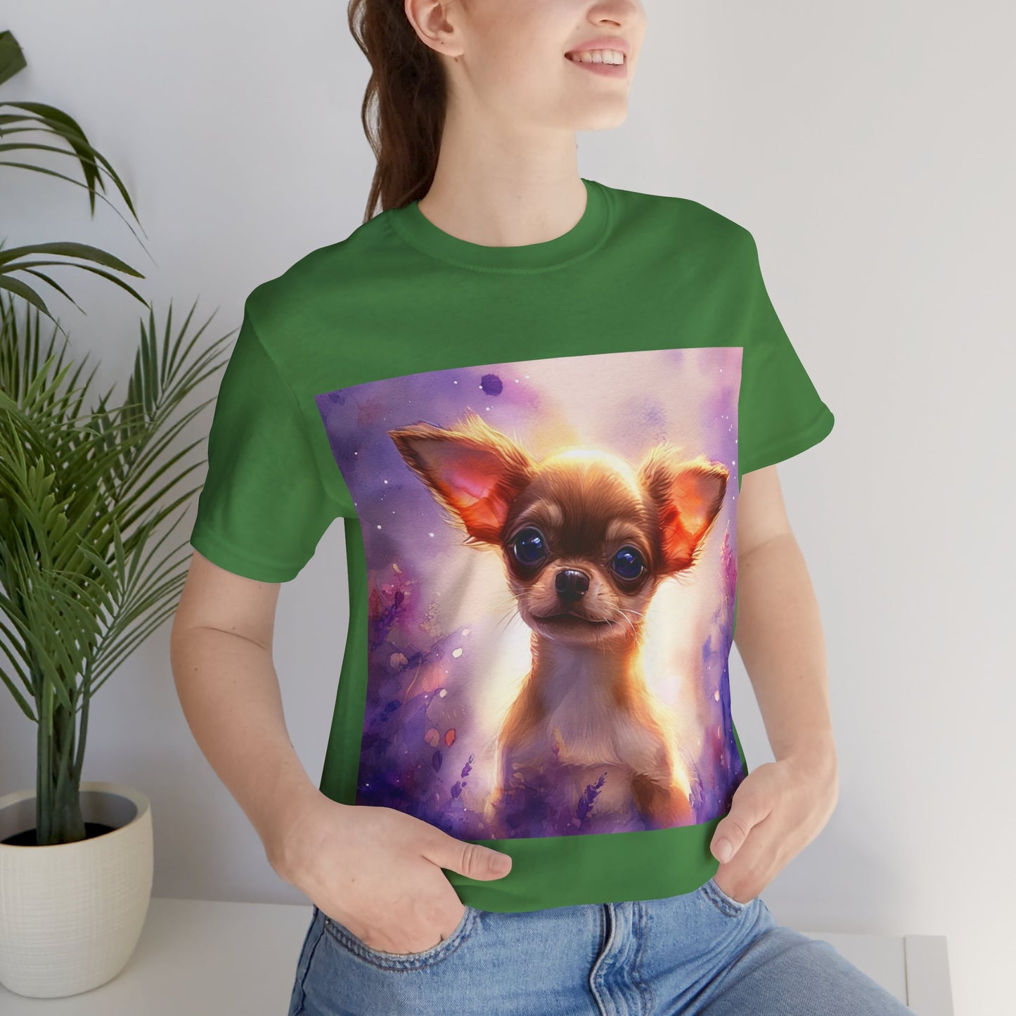 Galaxy Chihuahua Unisex Jersey Short Sleeve Tee