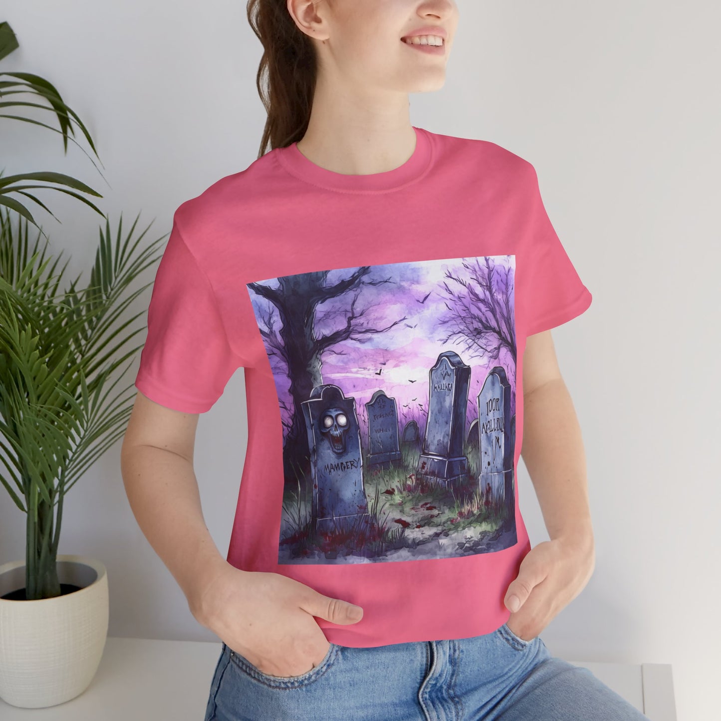 Purple Graveyard Unisex Jersey Short Sleeve Tee