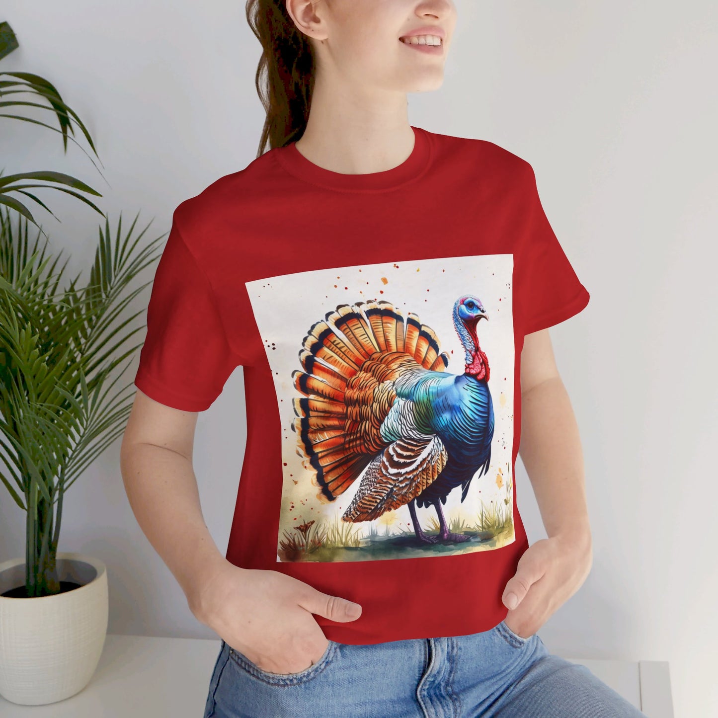 Cute Turkey Unisex Jersey Short Sleeve Tee