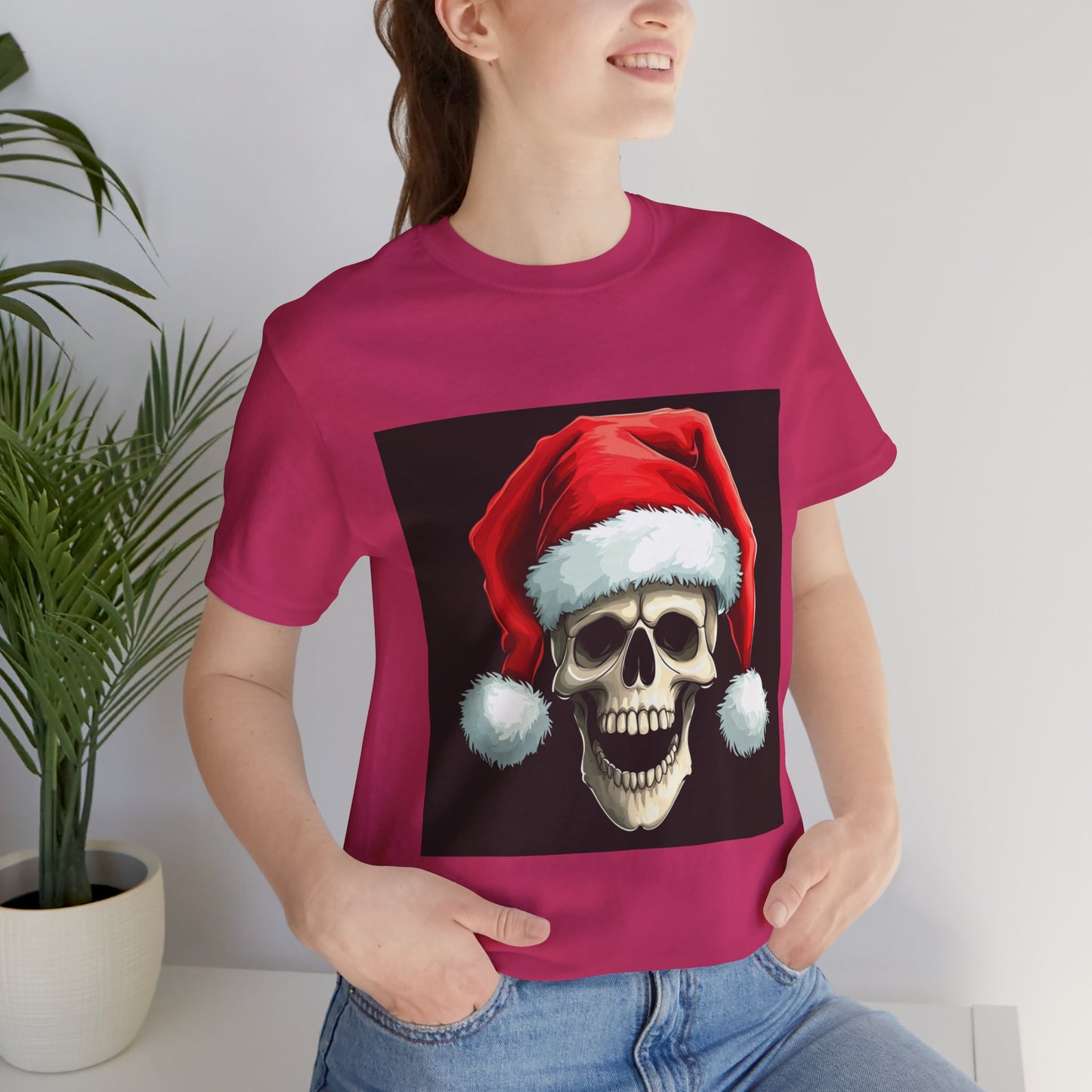 Dark Spooky Jester Skull Unisex Jersey Tee