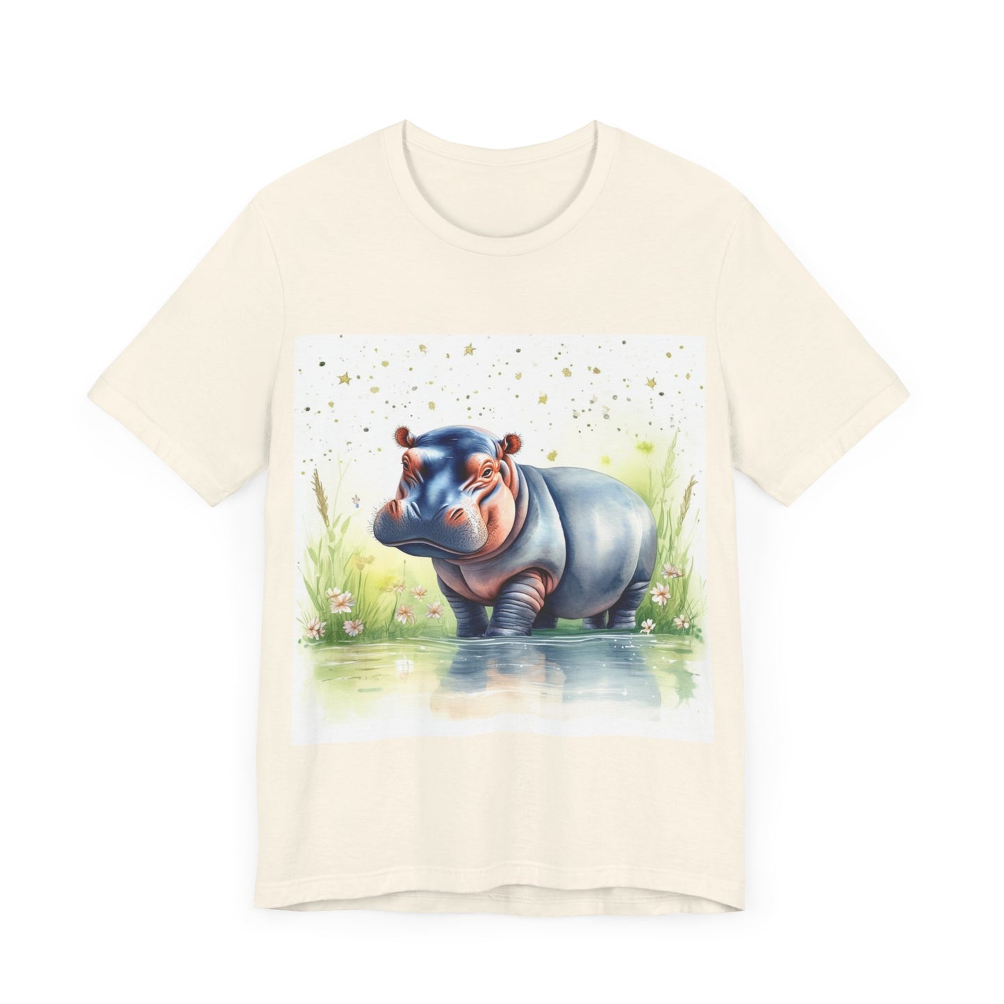 Cute Hippo Unisex Jersey Short Sleeve Tee