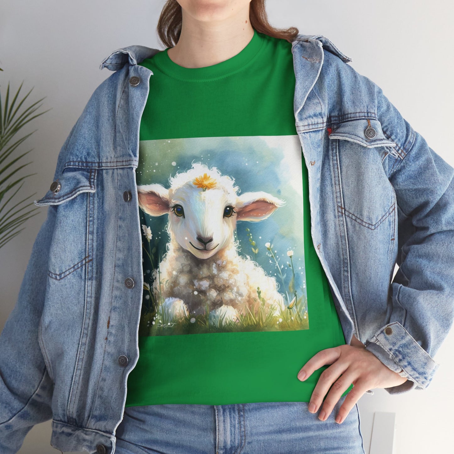 Cute Lamb Unisex Heavy Cotton Tee