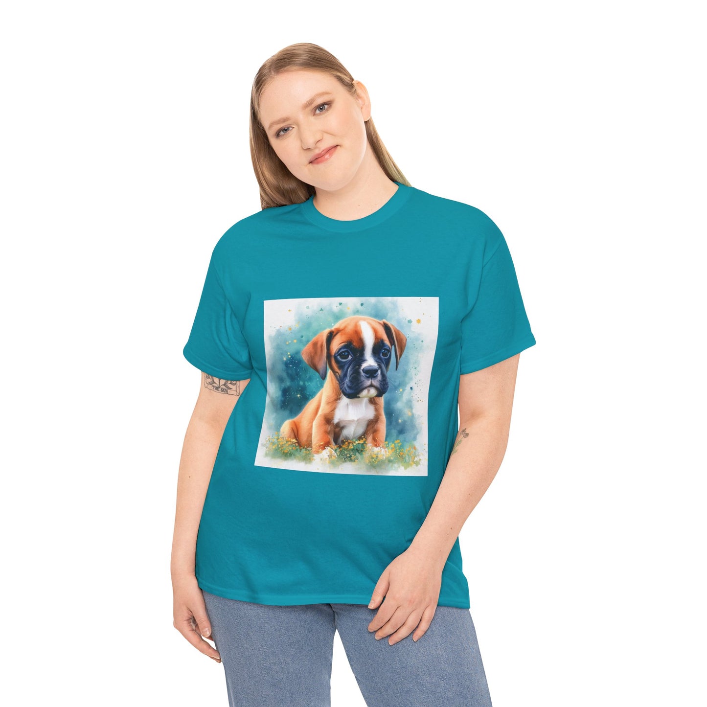 Boxer Puppy Unisex Heavy Cotton Tee