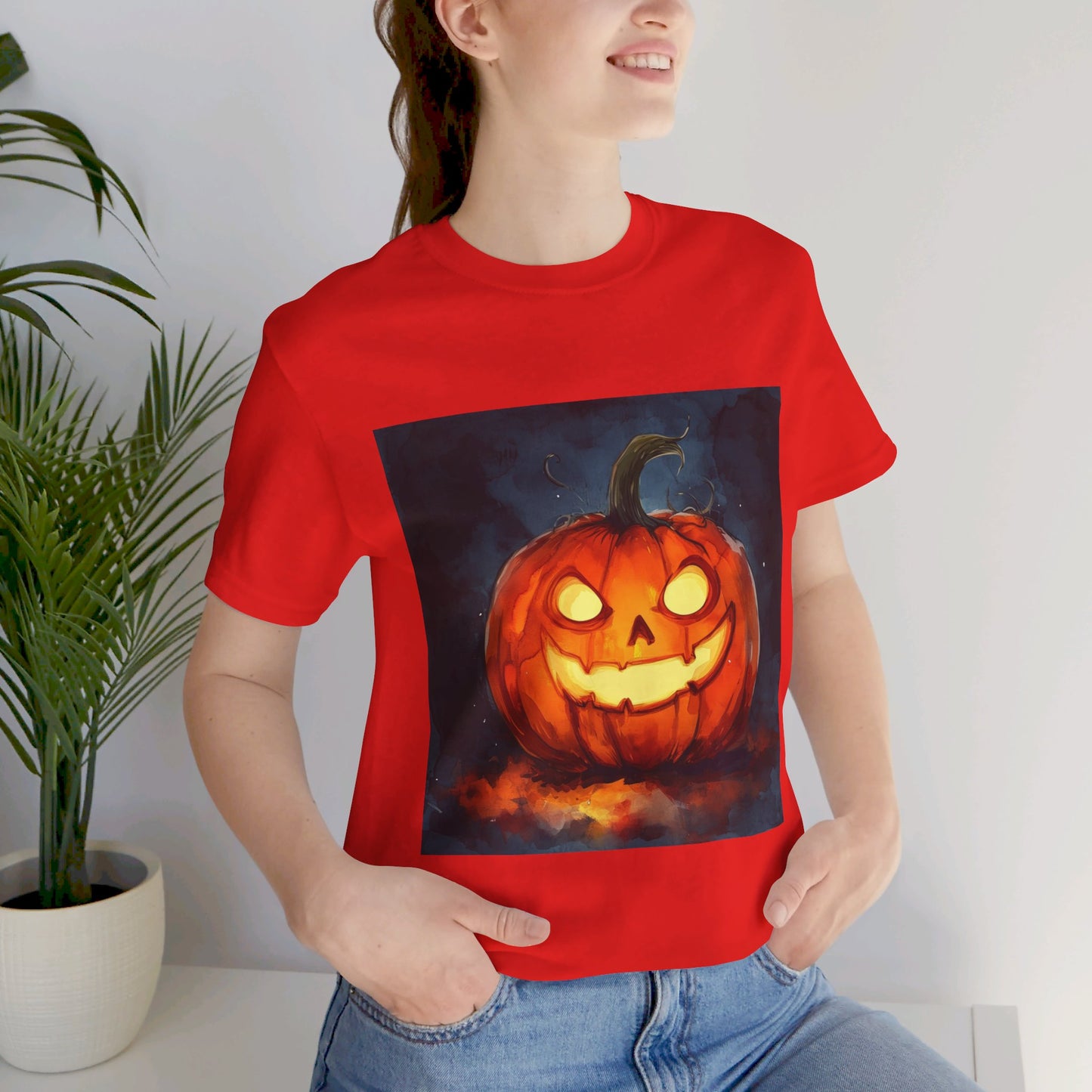 Cute Creepy Jack o Lantern Unisex Jersey Short Sleeve Tee