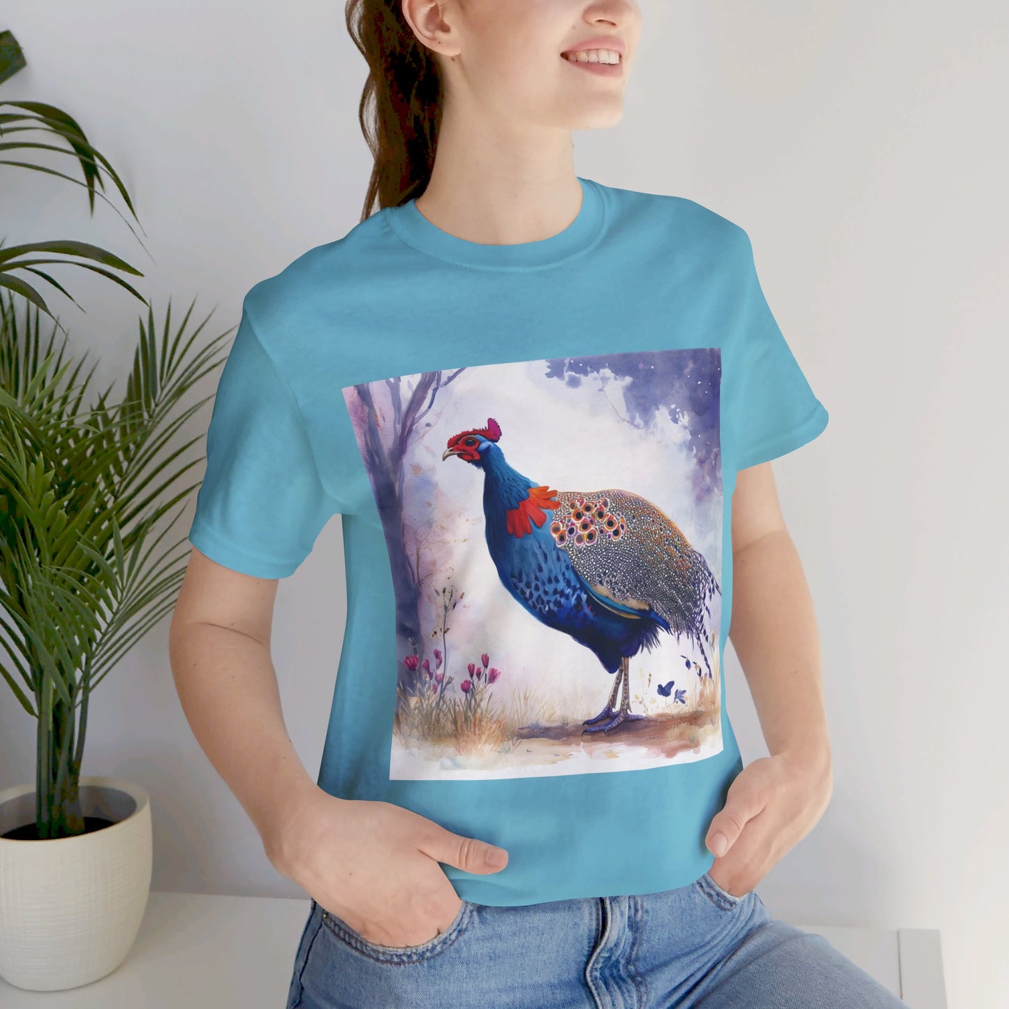 Cute Guinea Fowl Unisex Jersey Short Sleeve Tee