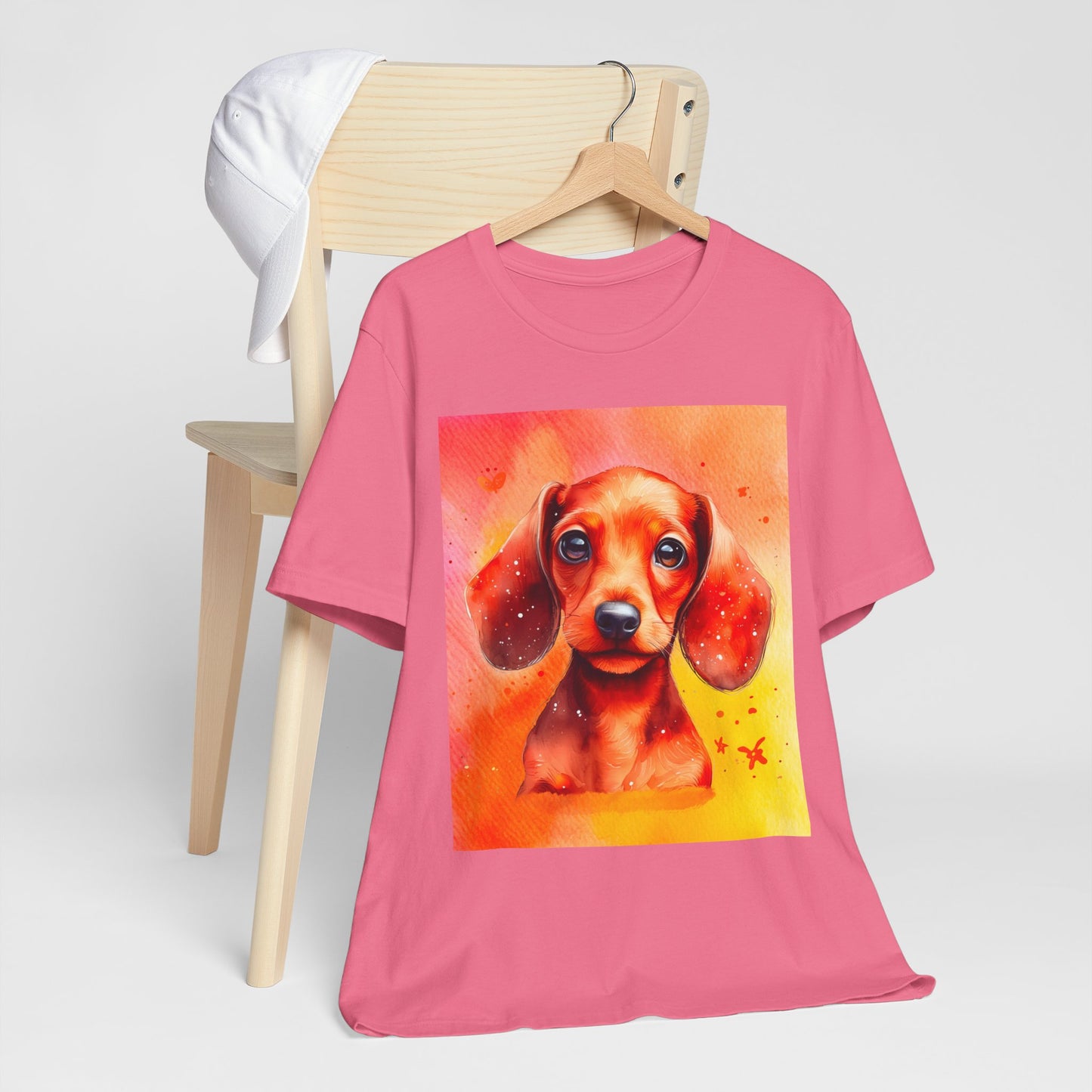 Red Dachshund Unisex Jersey Short Sleeve Tee