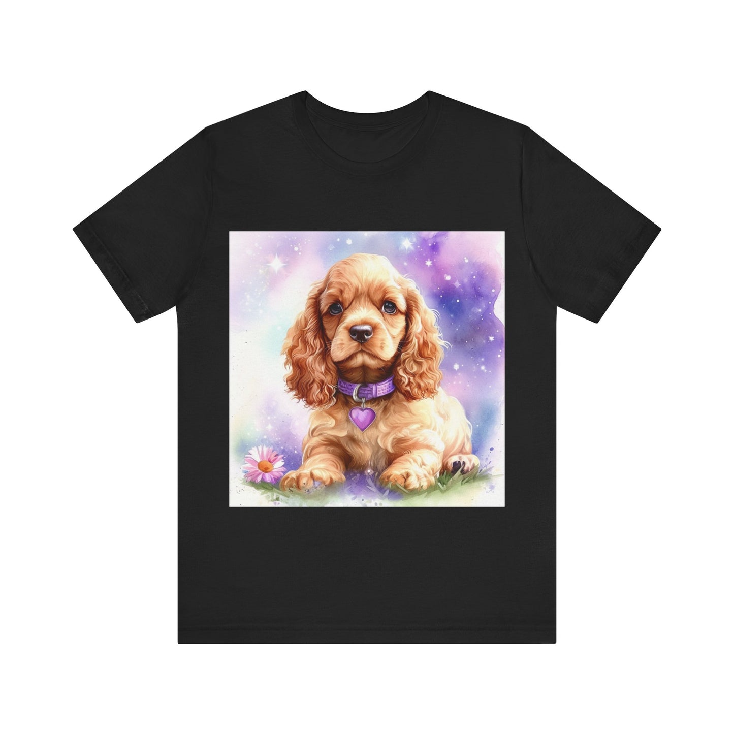 Cute Cocker Spaniel Unisex Jersey Short Sleeve Tee