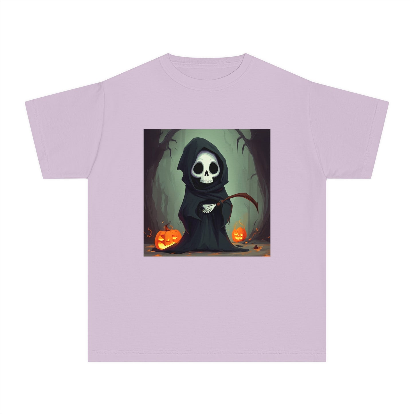 Spooky Forest Grim Reaper Youth Midweight Tee