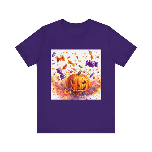 Jack o Lantern Candy Unisex Jersey Short Sleeve Tee