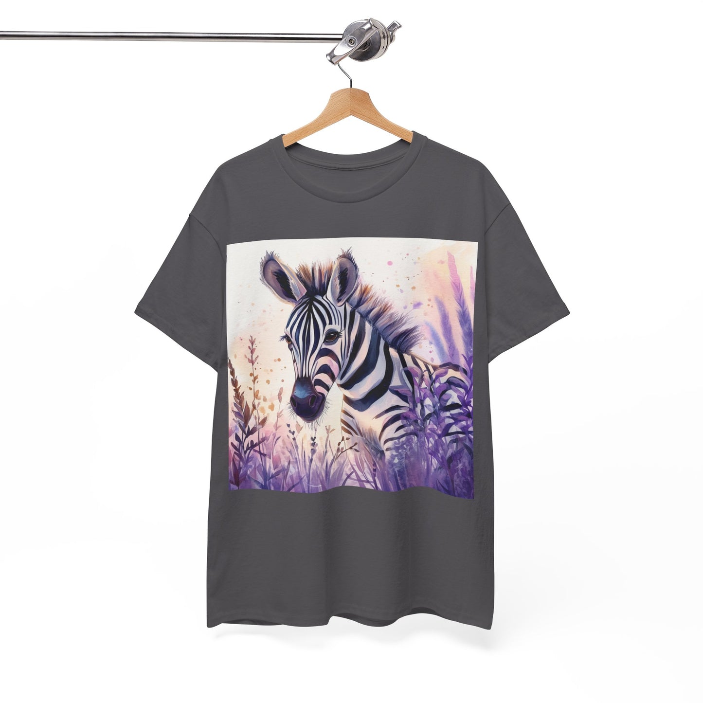 Cute Baby Zebra Unisex Heavy Cotton Tee