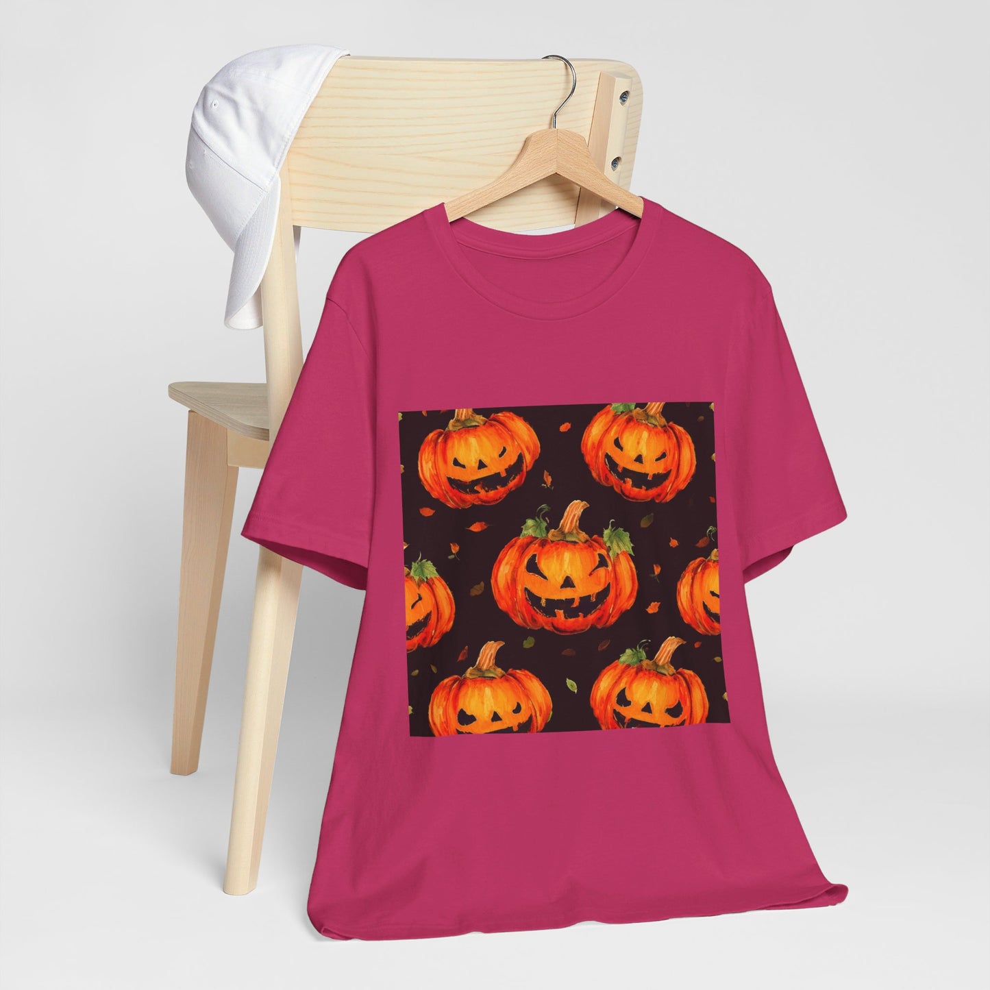 Happy Pumpkin Pattern Unisex Jersey Short Sleeve Tee