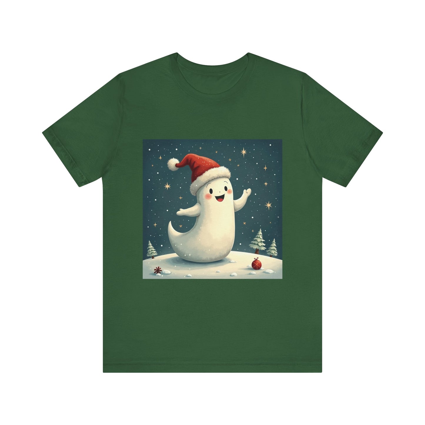 Cute Winter Ghost Unisex Jersey Tee