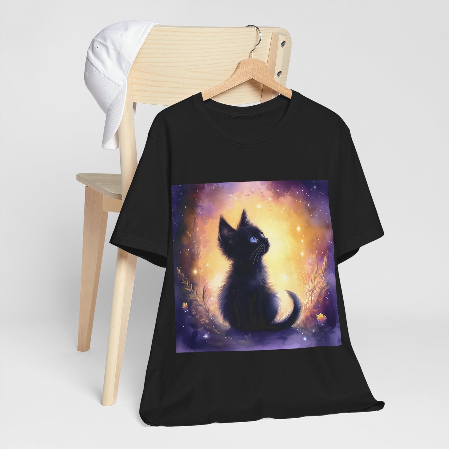 Galaxy Black Kitten Unisex Jersey Short Sleeve Tee