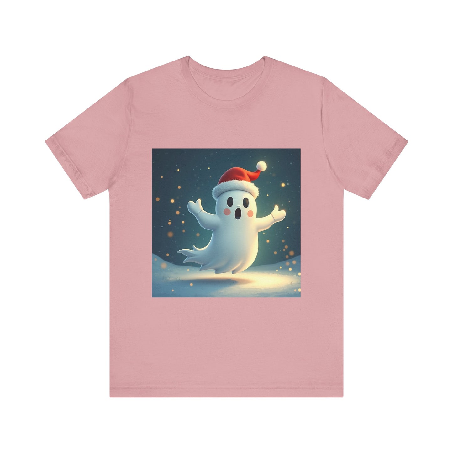 Cute Cartoon Ghost of Christmas Presents Unisex Jersey Tee