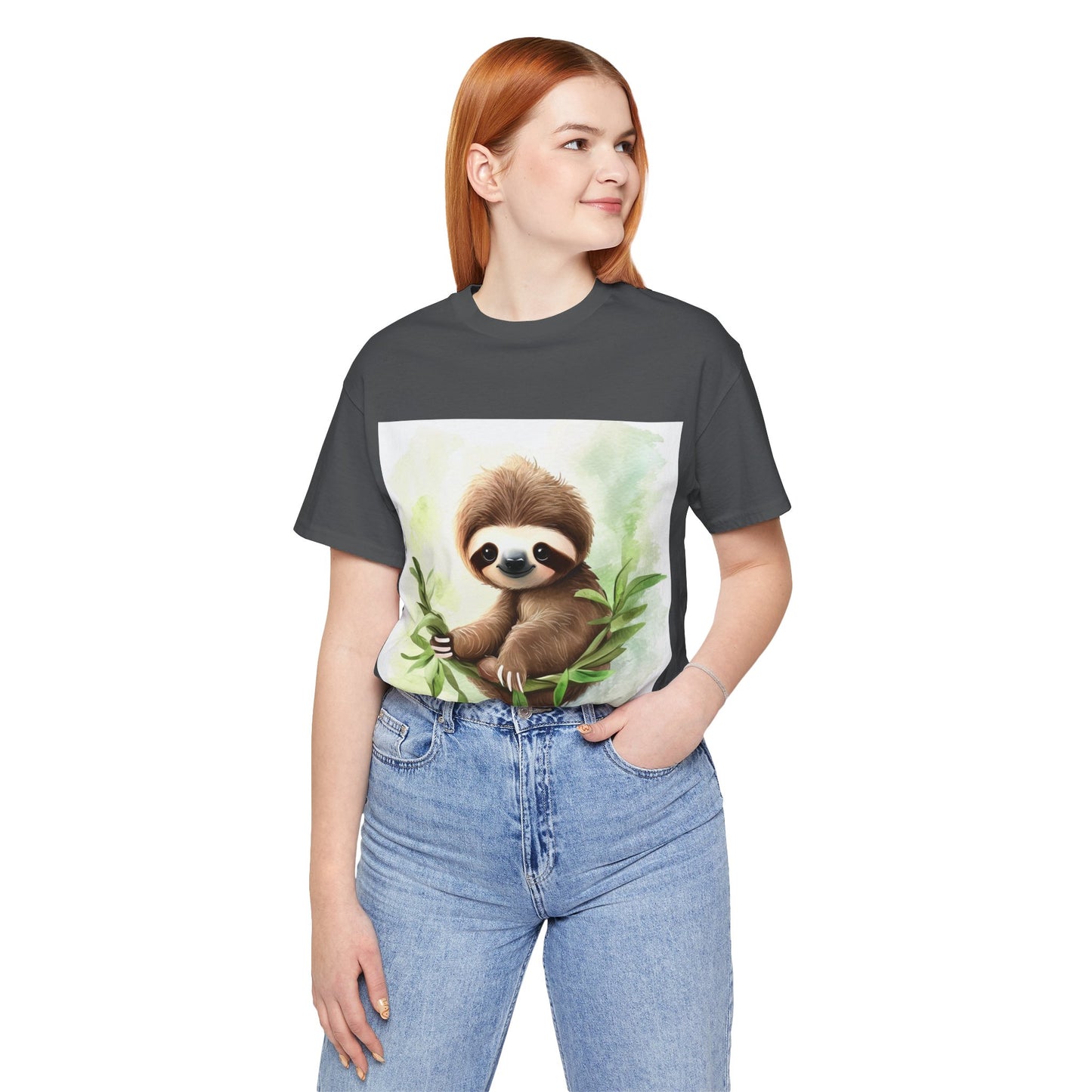 Playful Sloth Unisex Jersey Short Sleeve Tee