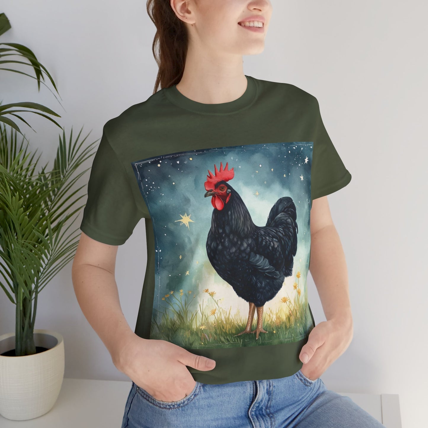 Black Chicken Unisex Jersey Short Sleeve Tee