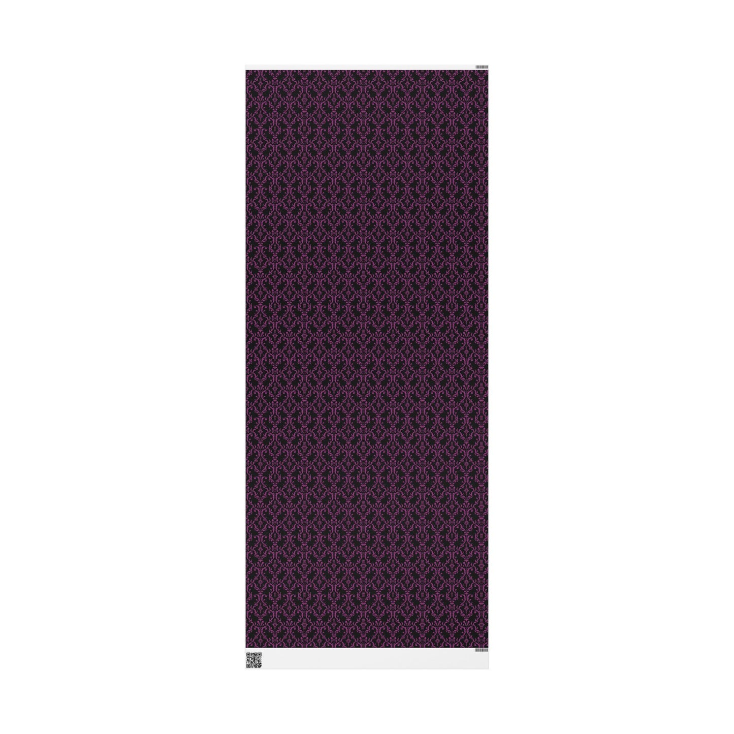 Black and Purple Damask Style Wrapping Papers