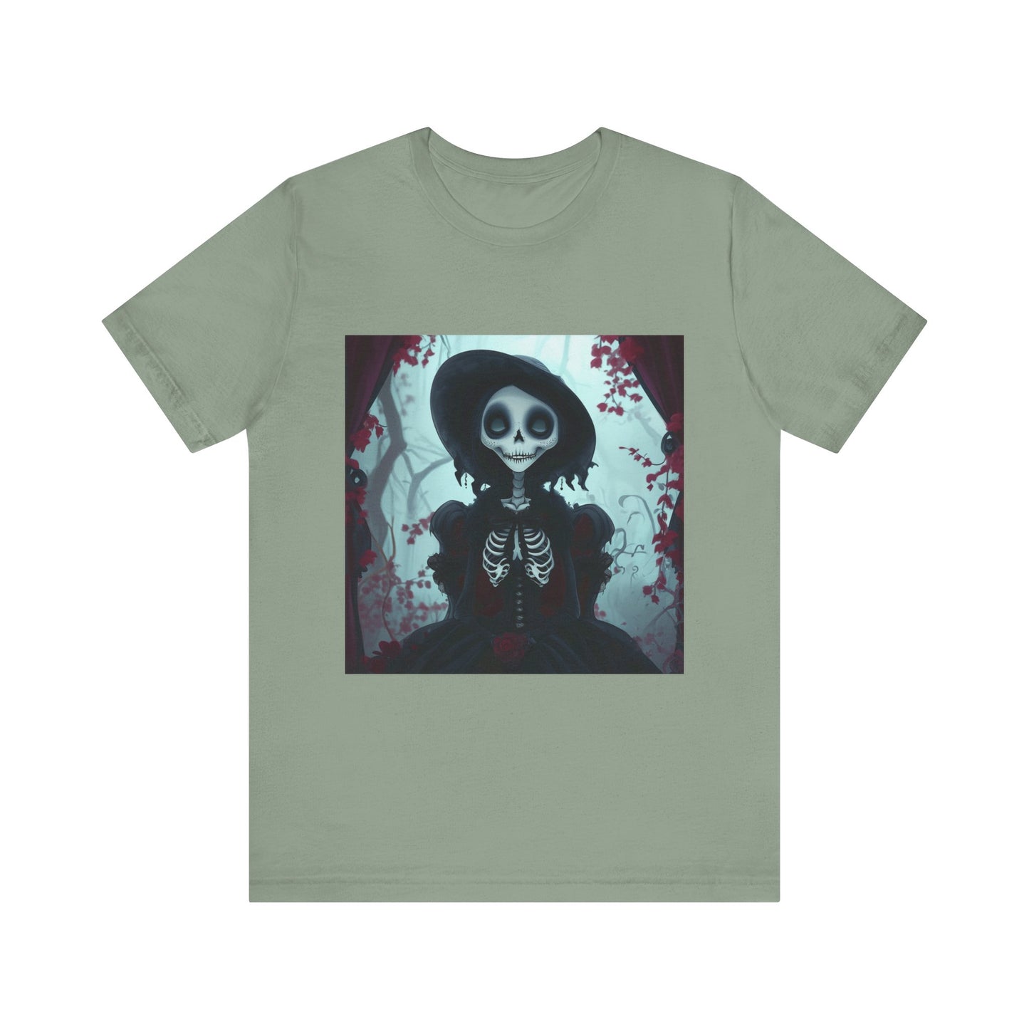 Dia de los muertos cartoon skeleton Unisex Jersey Short Sleeve Tee