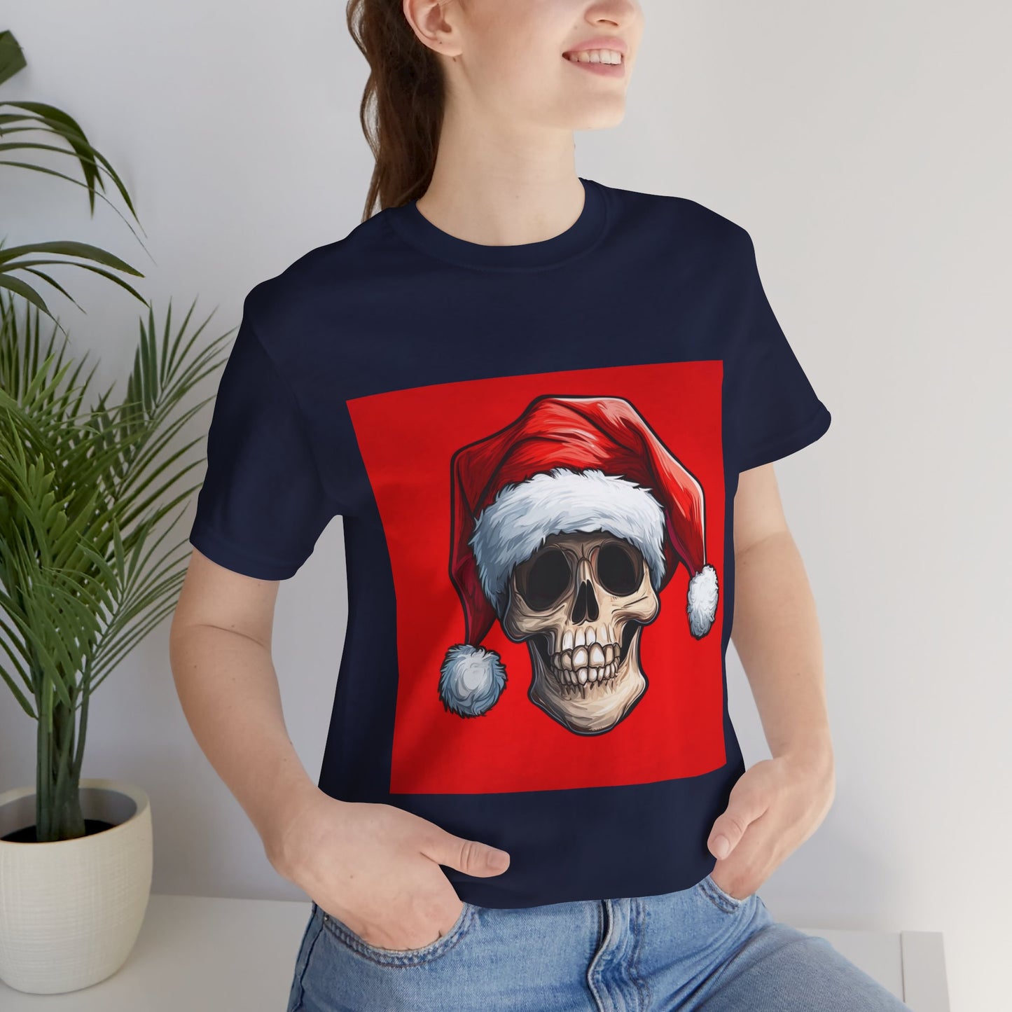 Spooky Jester Santa Skull