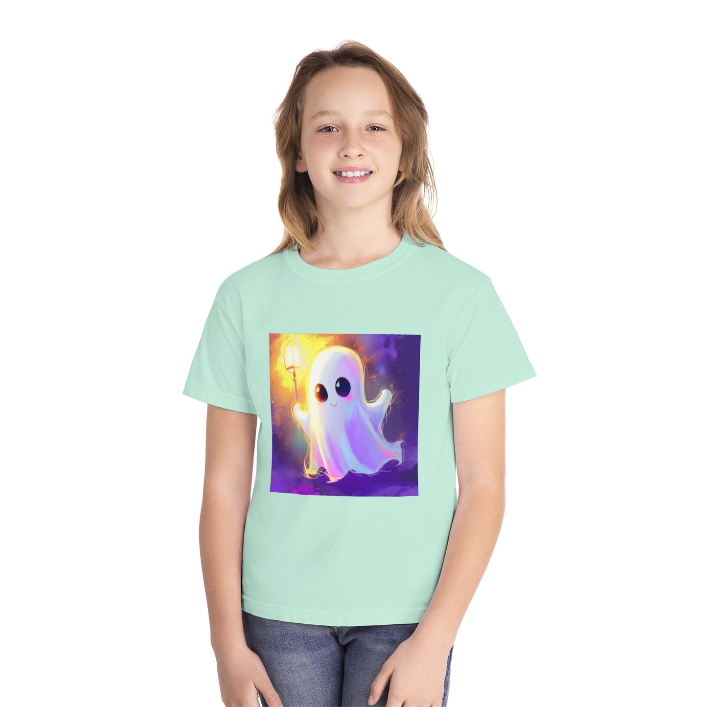 Cute Cartoon Ghost Youth Midweight Tee