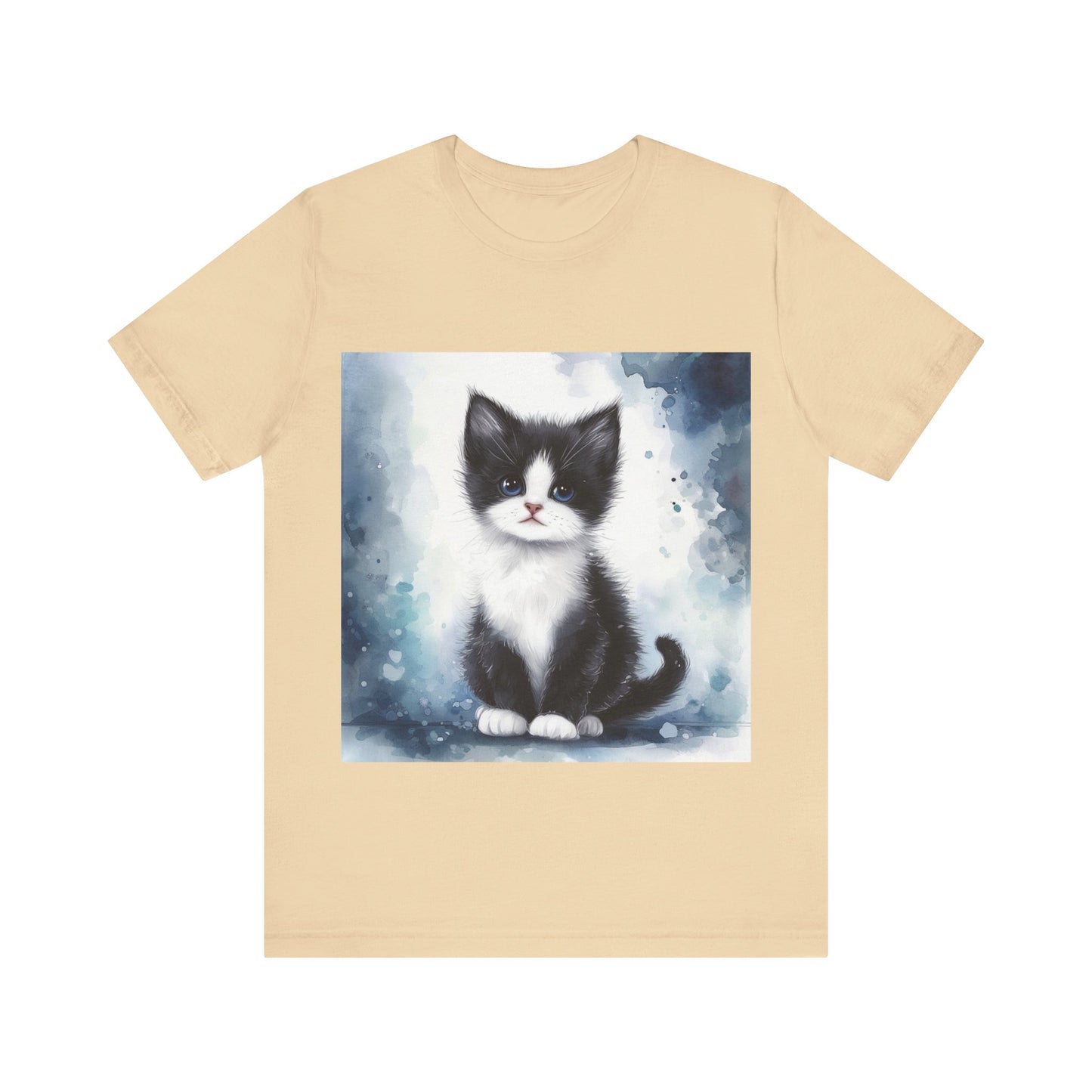 Watercolor Tuxedo Kitten Unisex Jersey Short Sleeve Tee