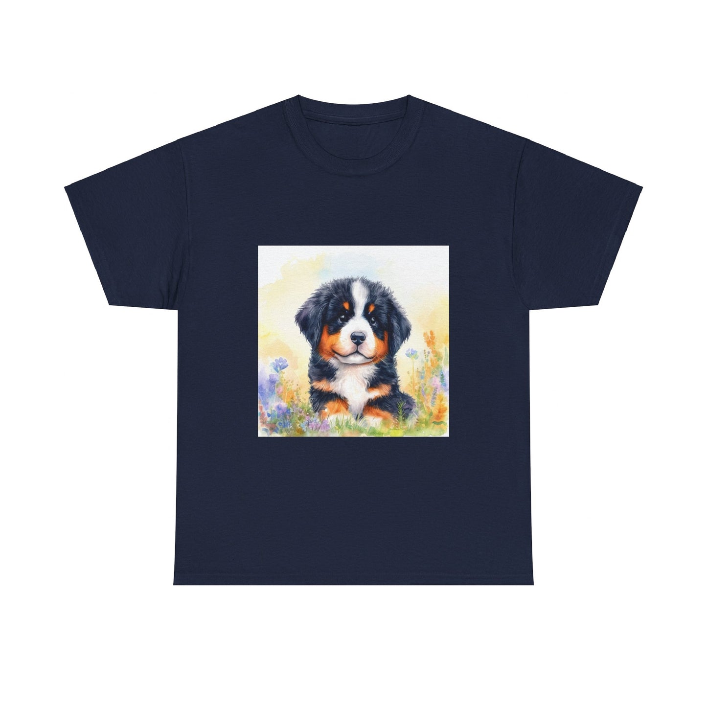 Bernese Mountain Dog Puppy Unisex Heavy Cotton Tee