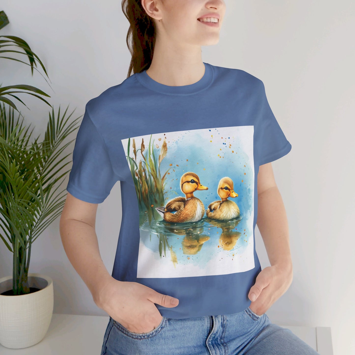 Adorable Baby Mallard Ducks Unisex Jersey Short Sleeve Tee