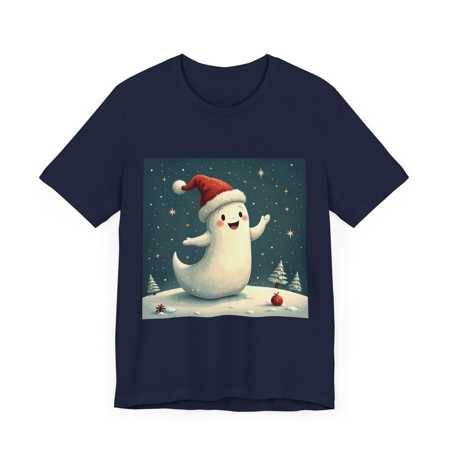 Cute Winter Ghost Unisex Jersey Tee