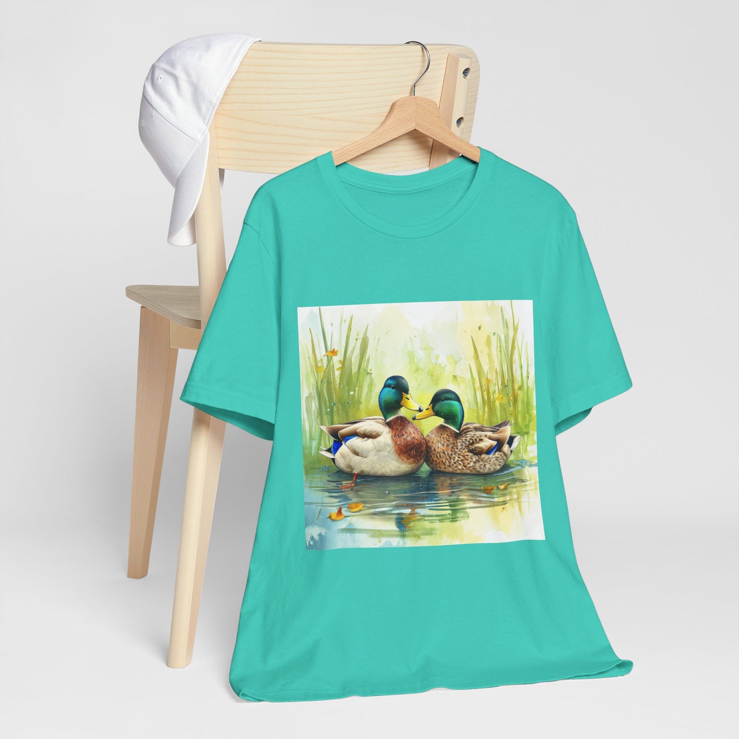 Cute Mallard Ducks Unisex Jersey Short Sleeve Tee