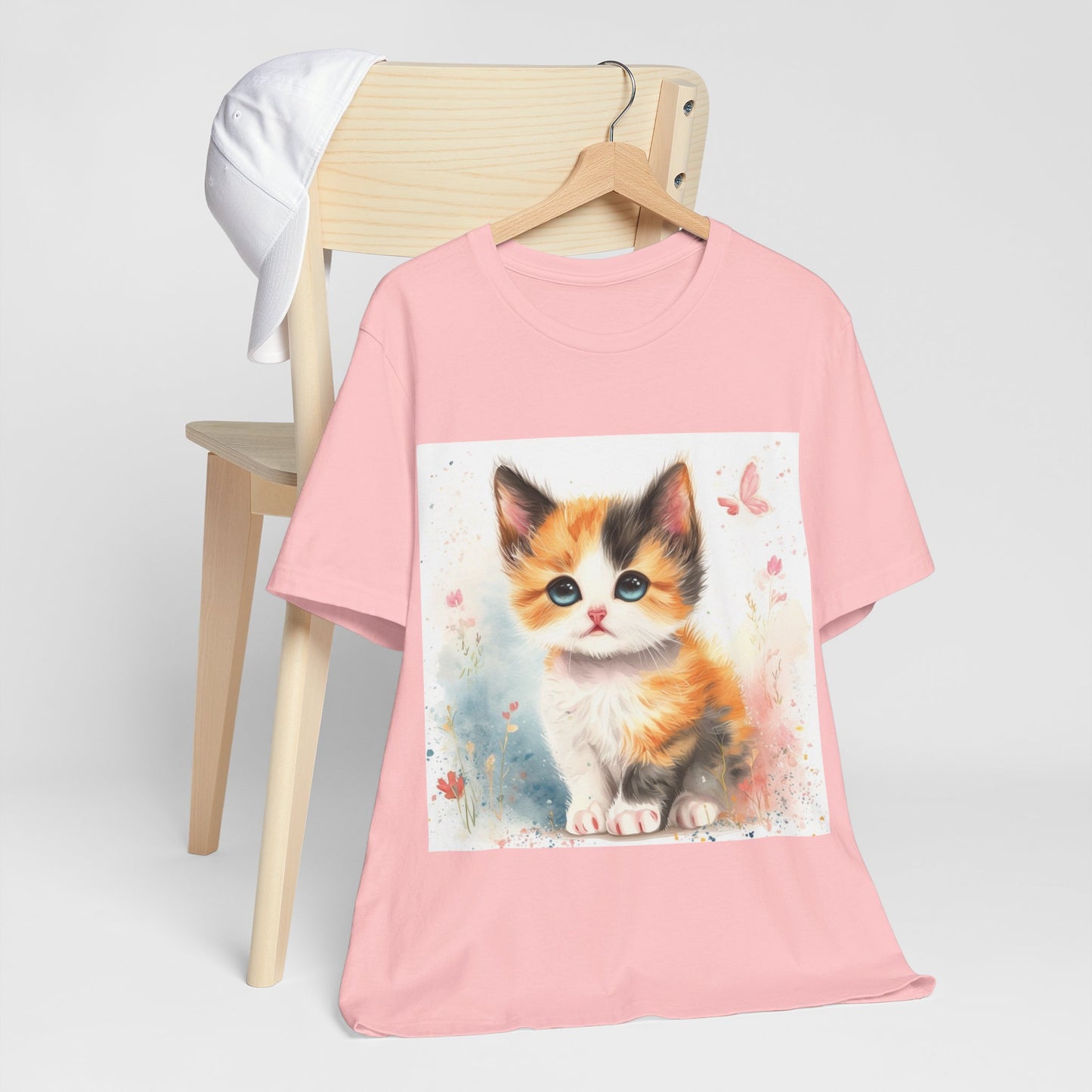 Butterfly Calico Kitten Unisex Jersey Short Sleeve Tee