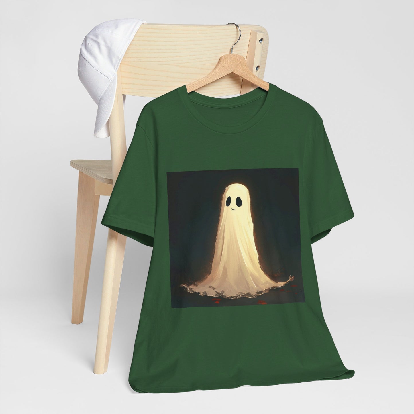 Happy Spooky Ghost Unisex Jersey Short Sleeve Tee