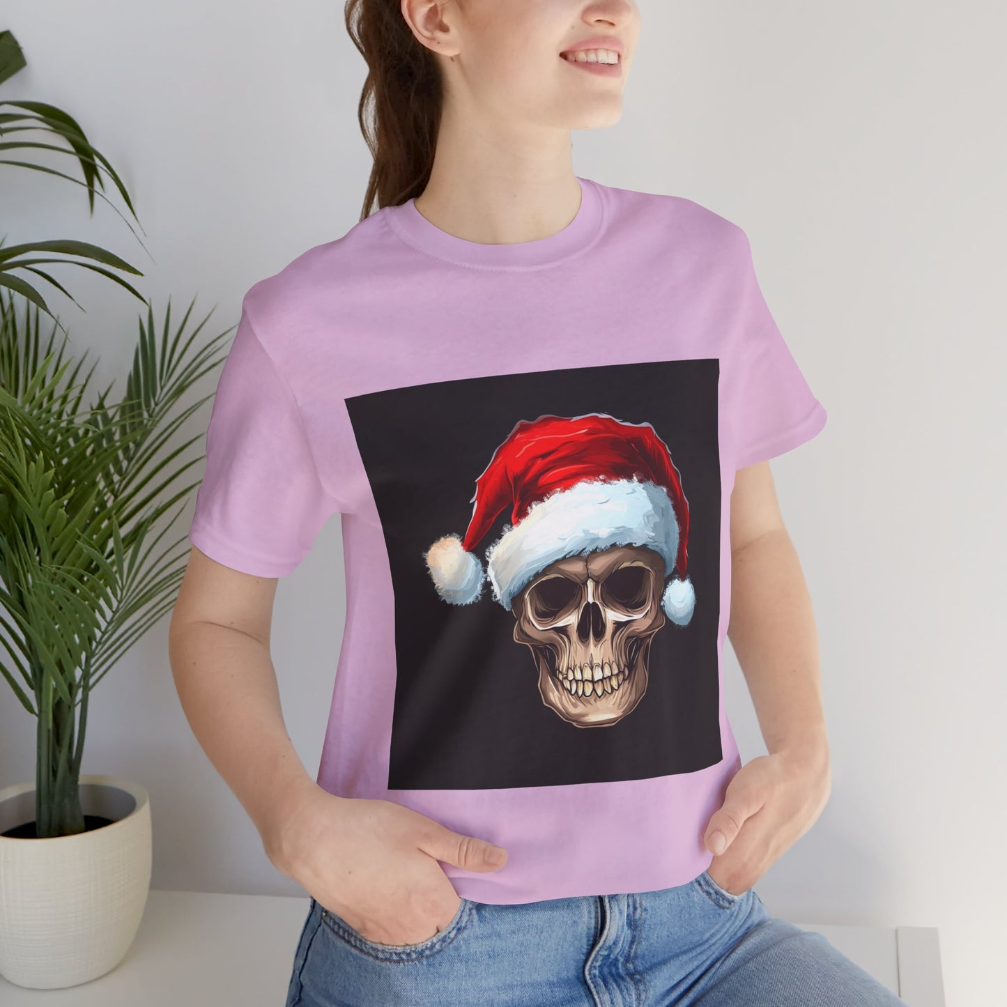 Santa Hat Skull Unisex Jersey Tee