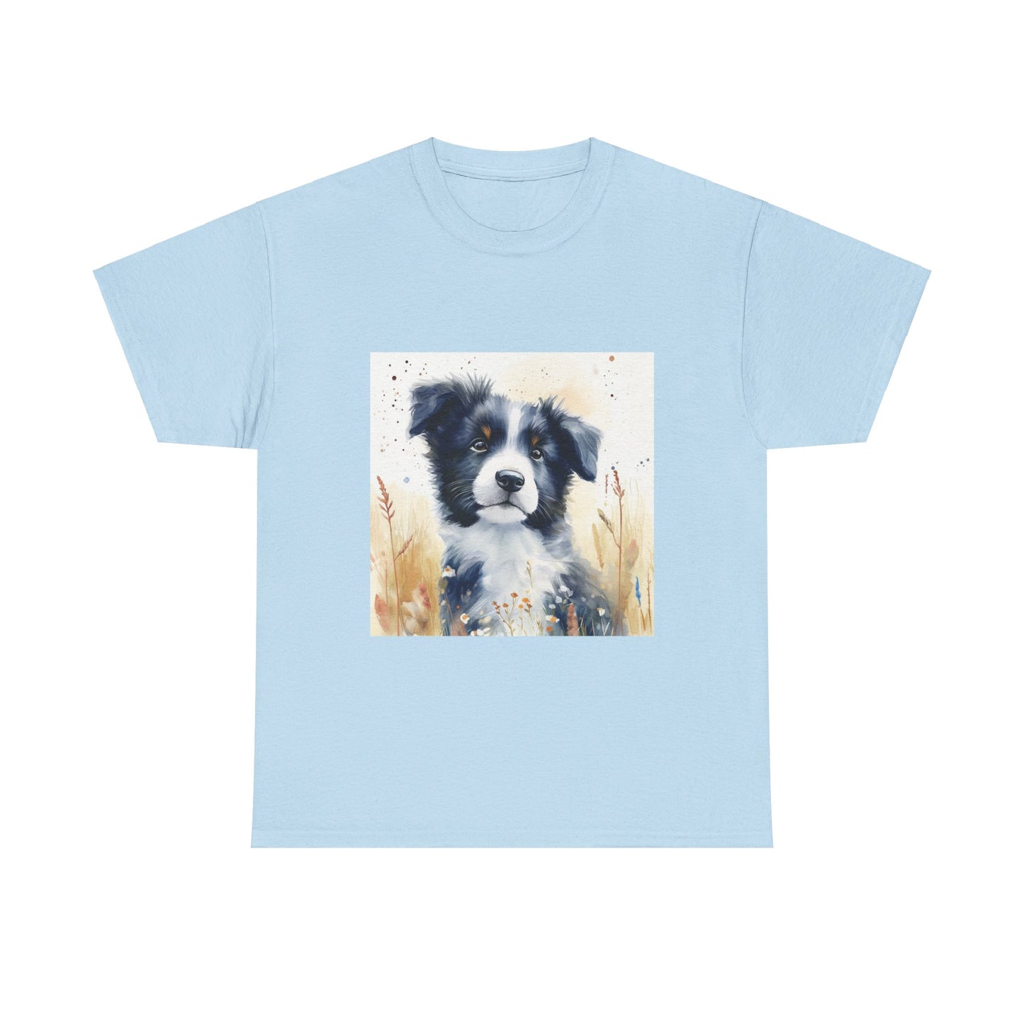 Border Collie Puppy Unisex Heavy Cotton Tee