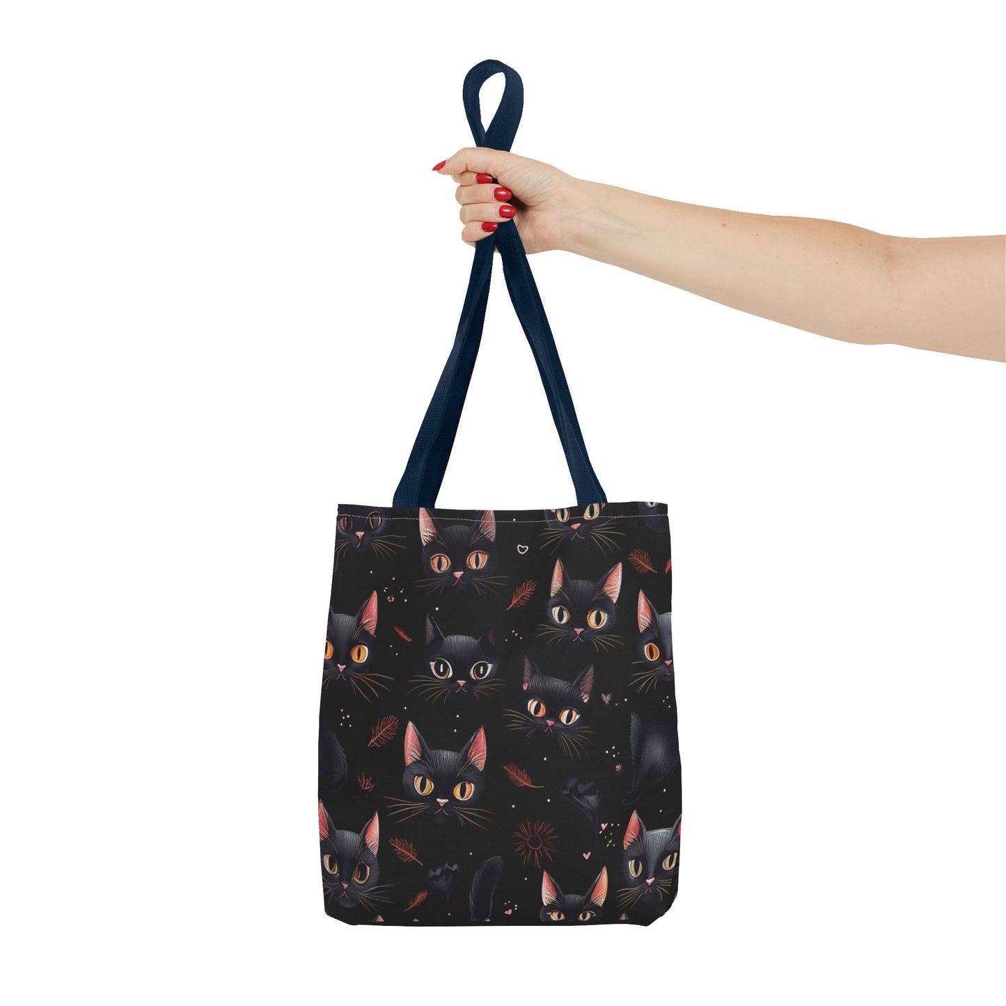 Cute Black Cat Pattern Tote Bag (AOP)