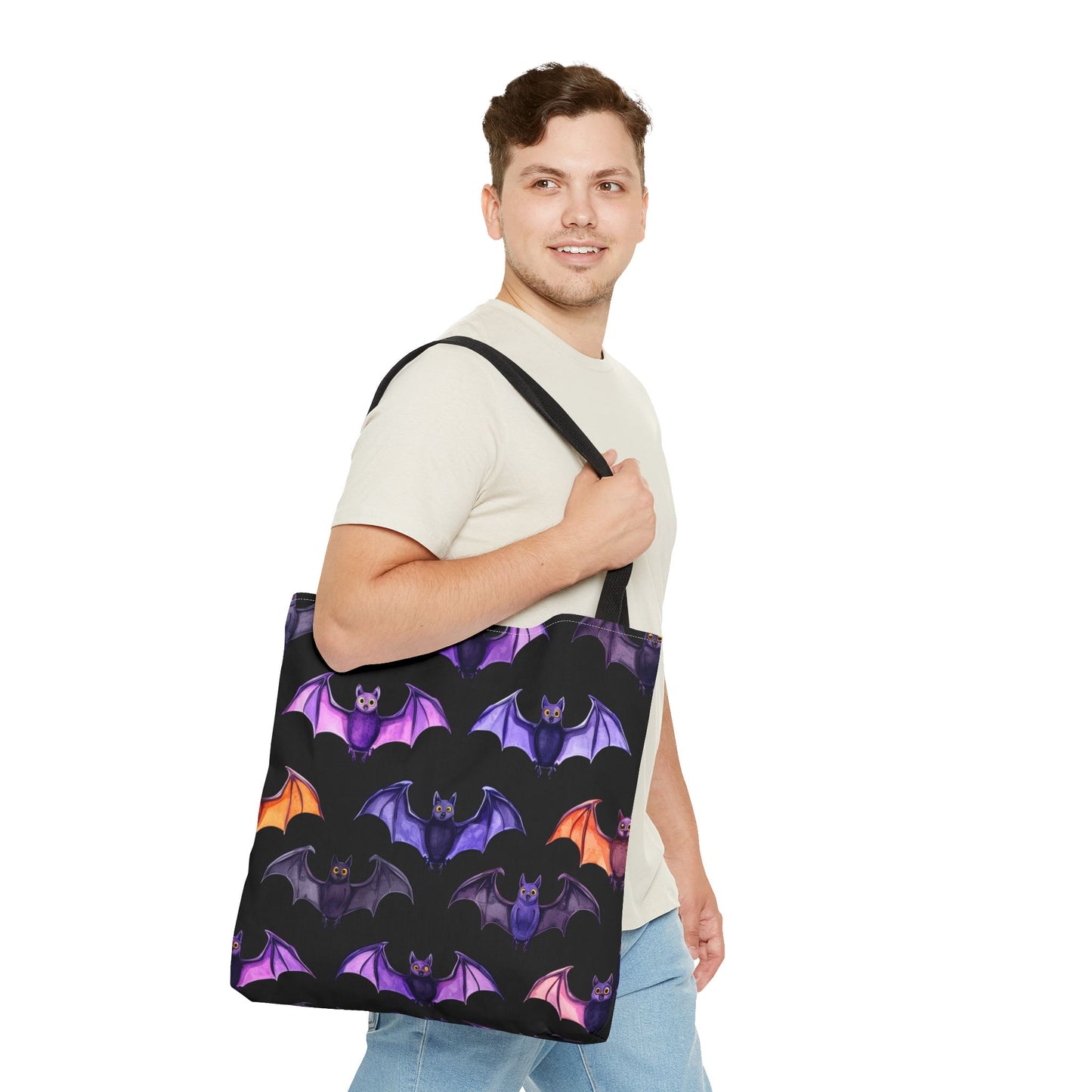 Cute Bat Pattern Tote Bag (AOP)