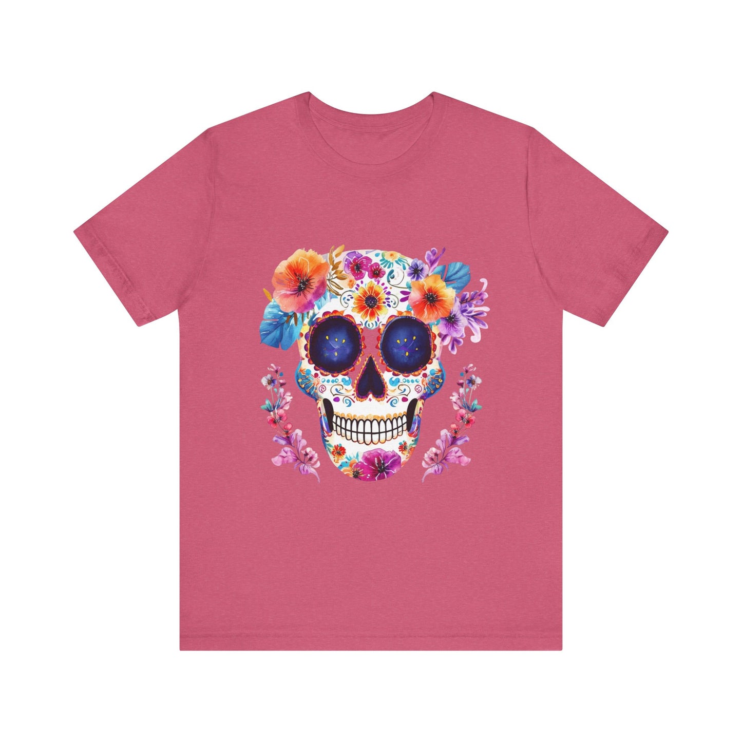 Day of the dead sugar skull Unisex Jersey Short Sleeve Tee