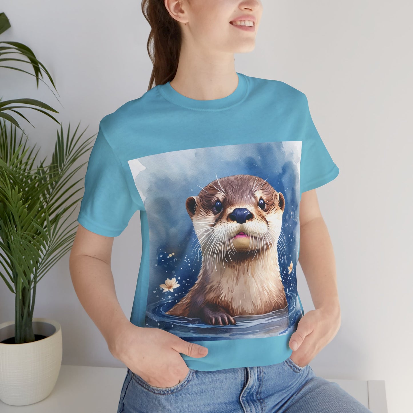 Cute Otter Unisex Jersey Short Sleeve Tee