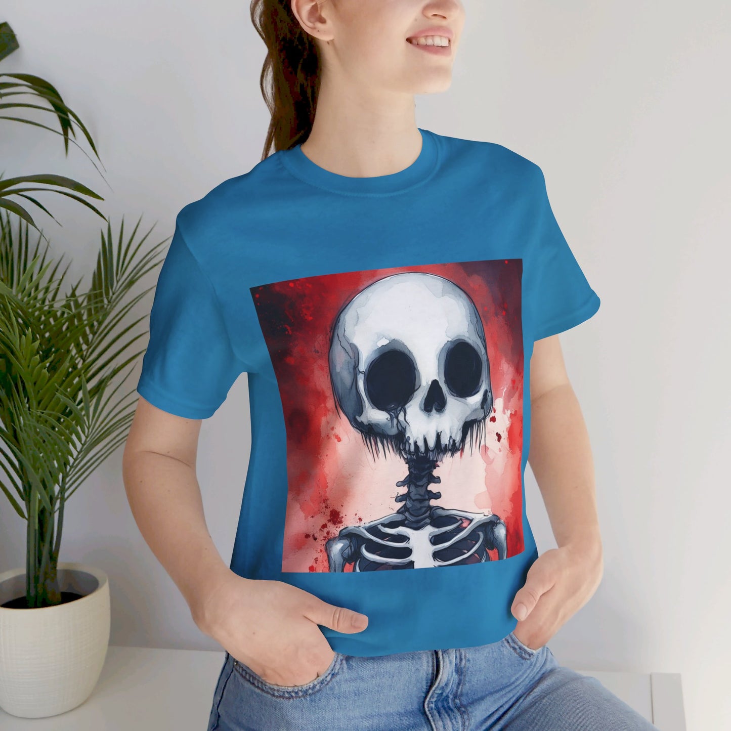 Red Skeleton Unisex Jersey Short Sleeve Tee