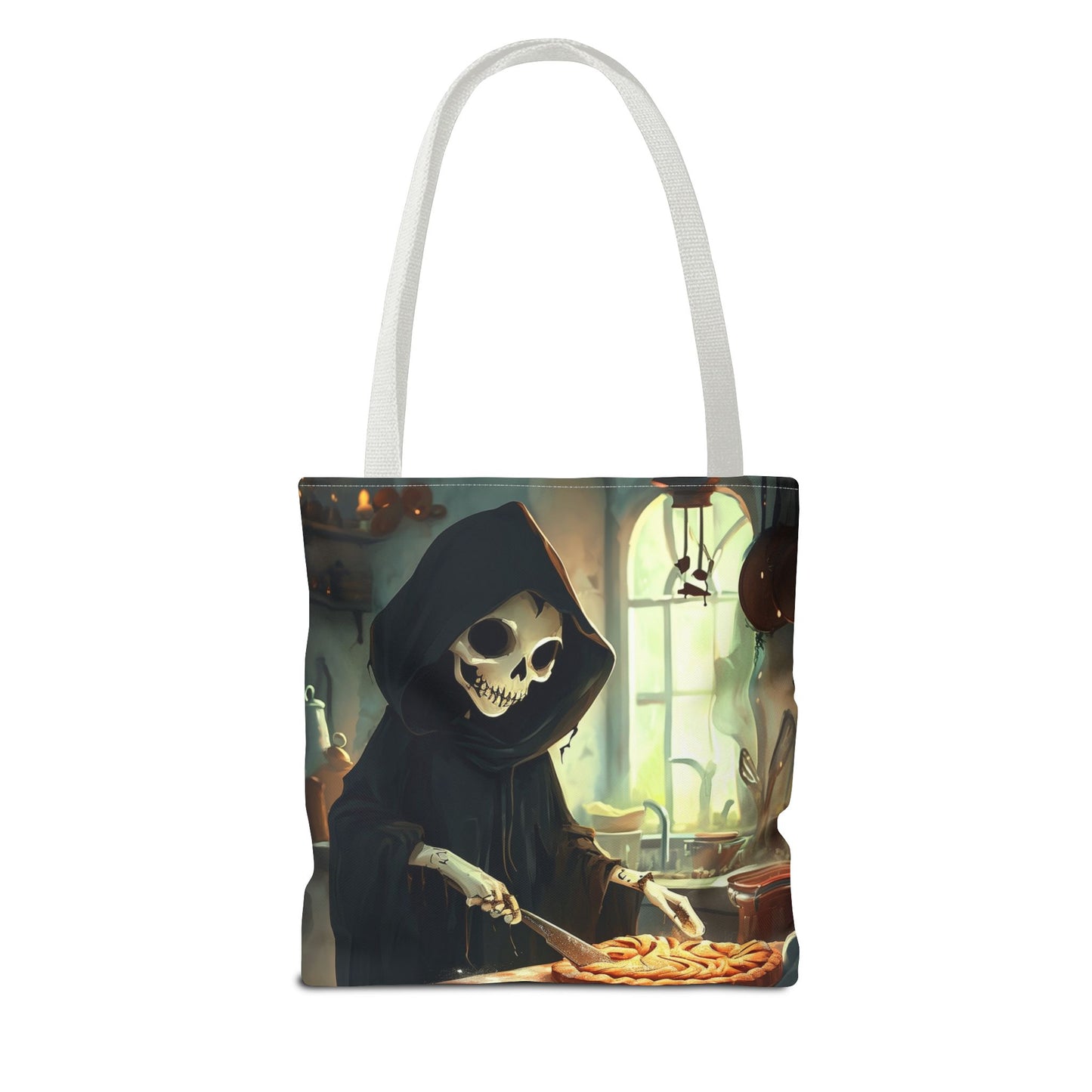 Grim Reaper Baking Pie Tote Bag (AOP)