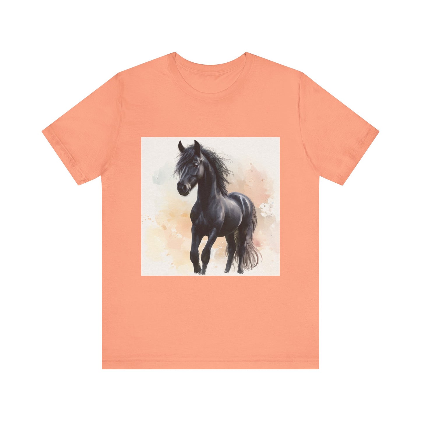 Playful Black Horse Unisex Jersey Short Sleeve Tee