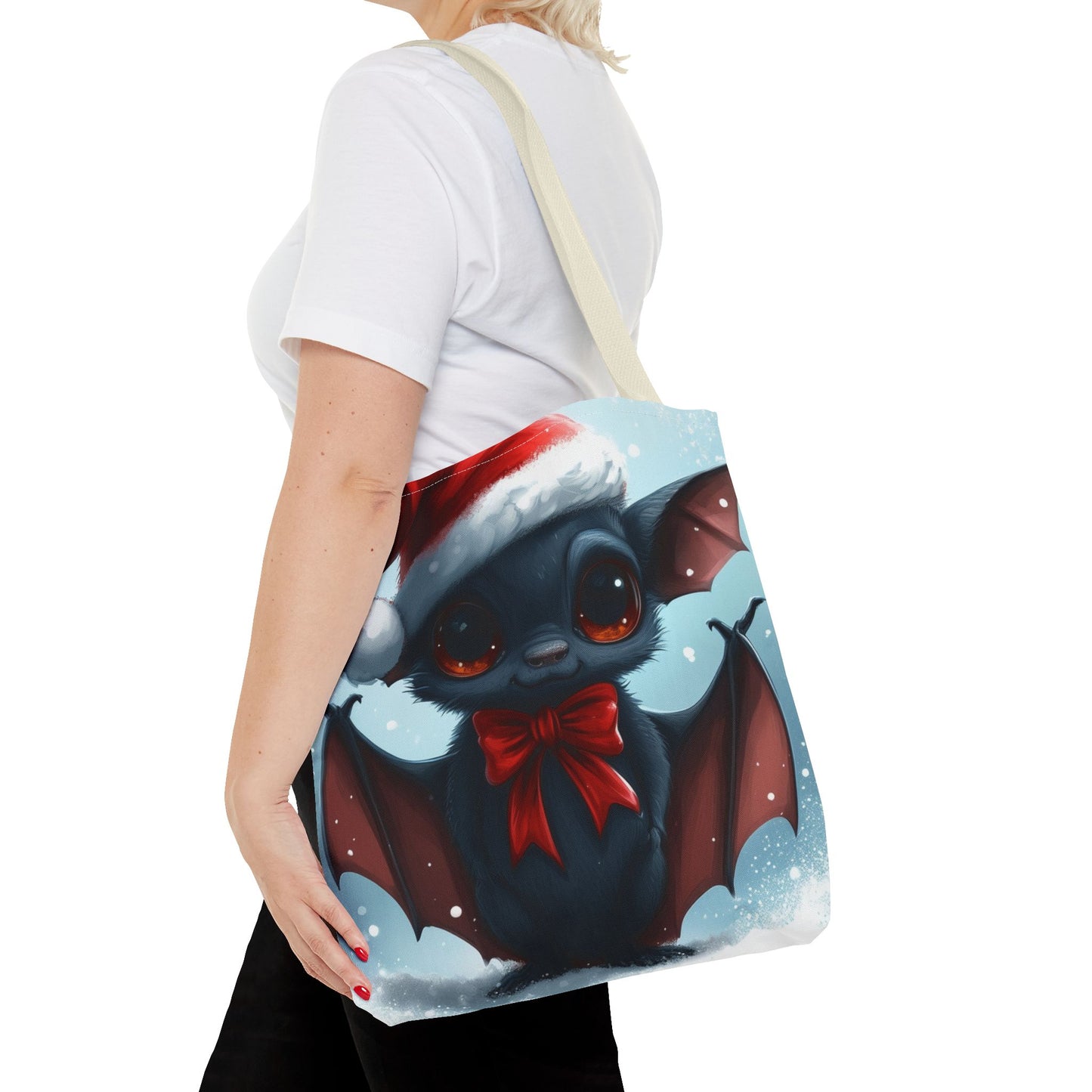 Cute Festive Bat Tote Bag (AOP)