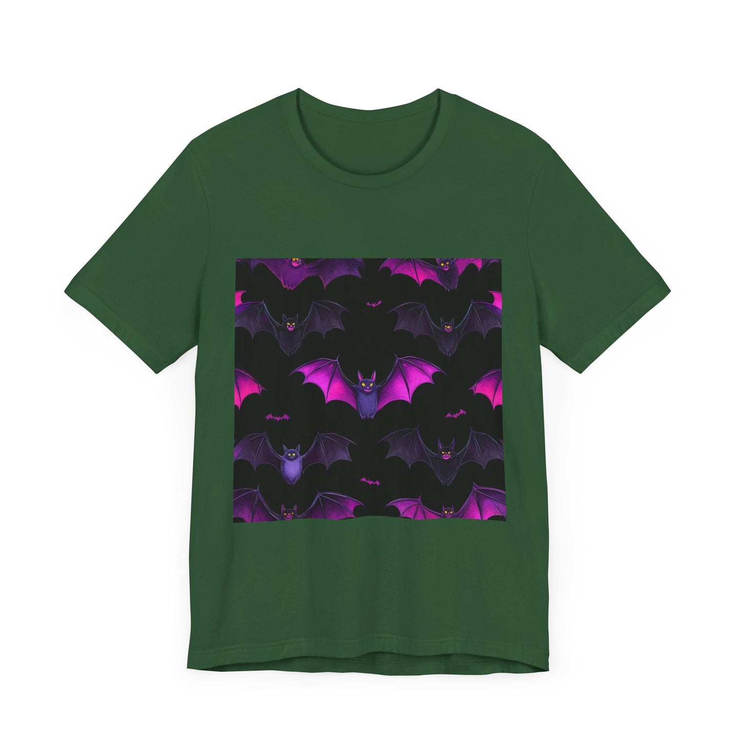 Halloween Bat Pattern Unisex Jersey Short Sleeve Tee