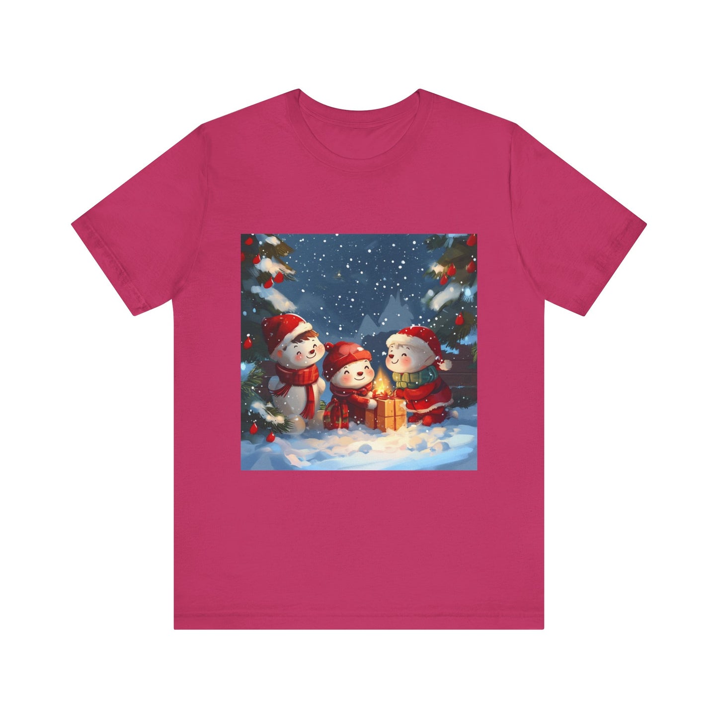 Cute Snowmen Unisex Jersey Short Sleeve Tee