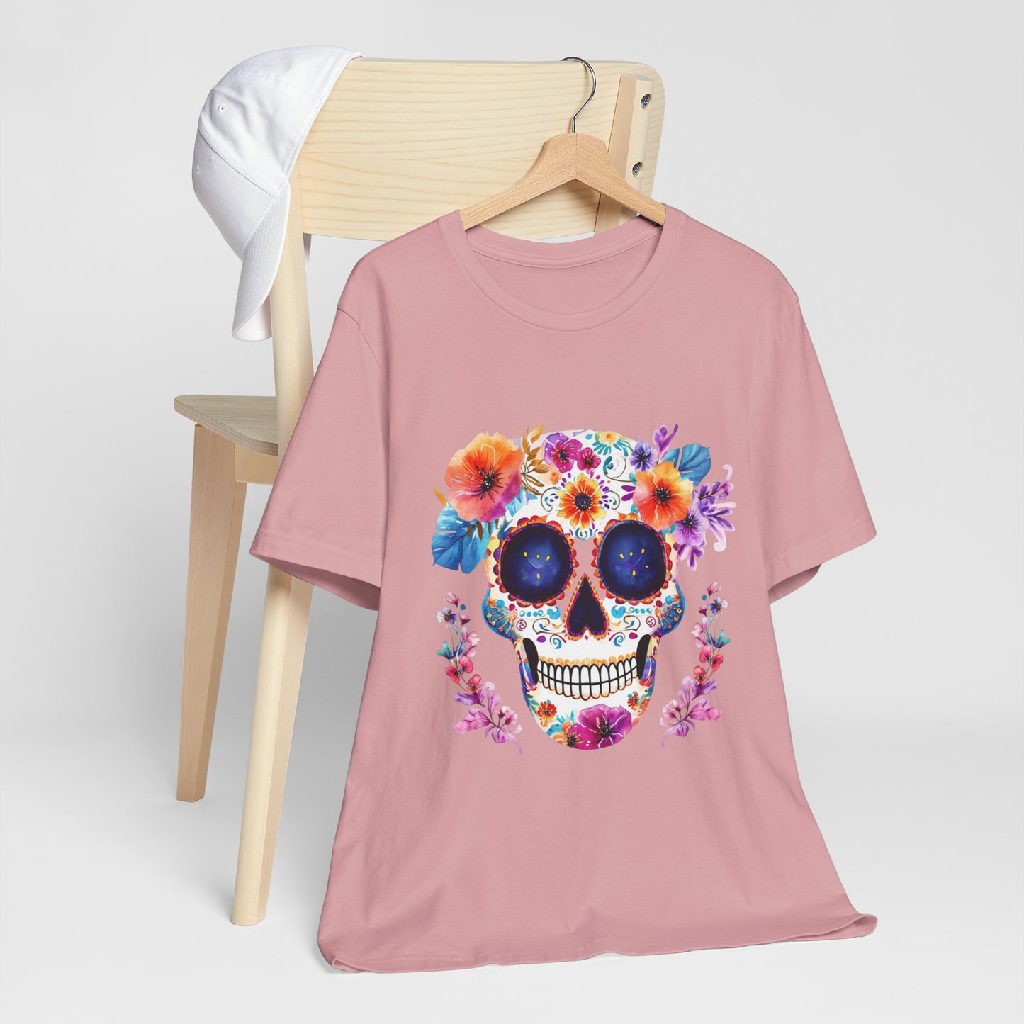 Day of the dead sugar skull Unisex Jersey Short Sleeve Tee