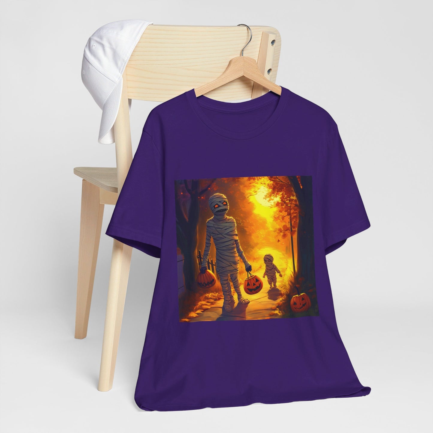 Trick or treating mummies Unisex Jersey Short Sleeve Tee