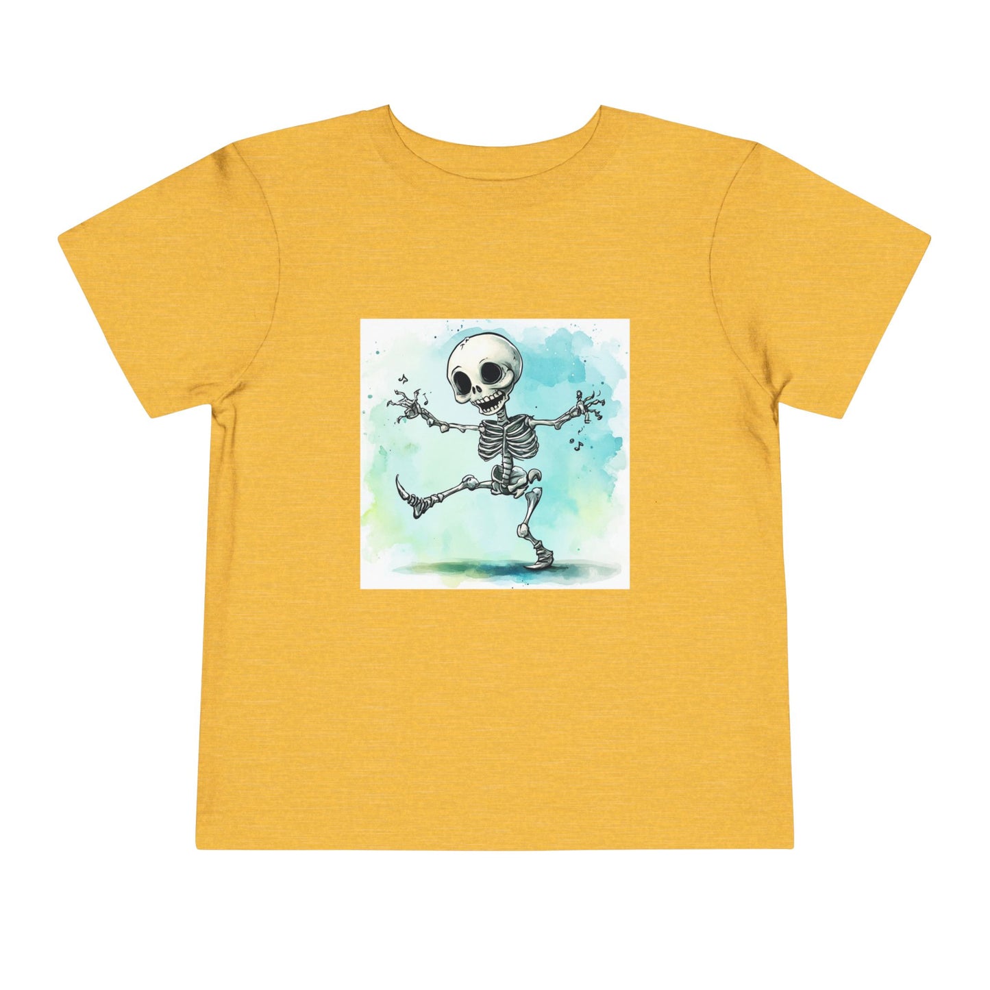 Cute Happy Skeleton Toddler Short Sleeve Tee