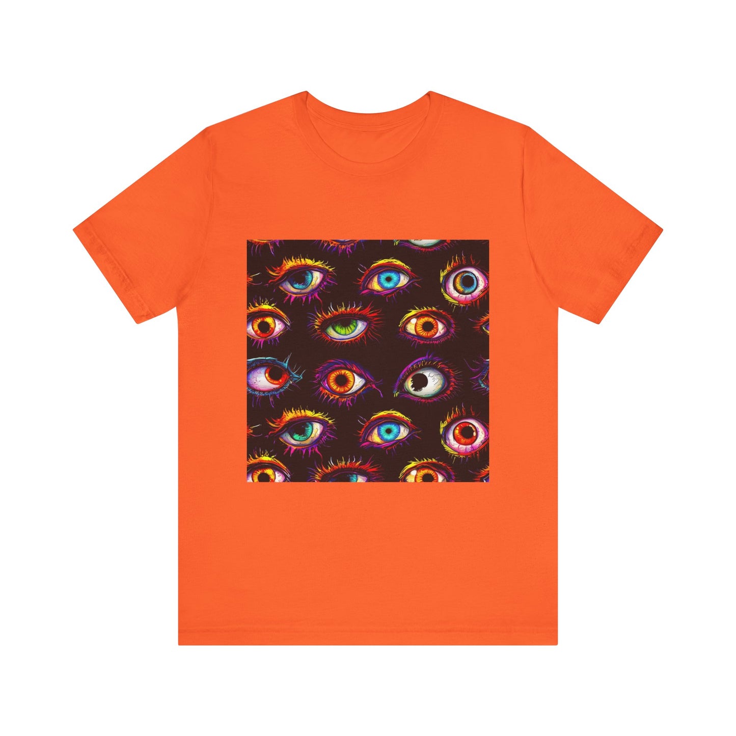 Colorful Spooky Eye Pattern Unisex Jersey Short Sleeve Tee