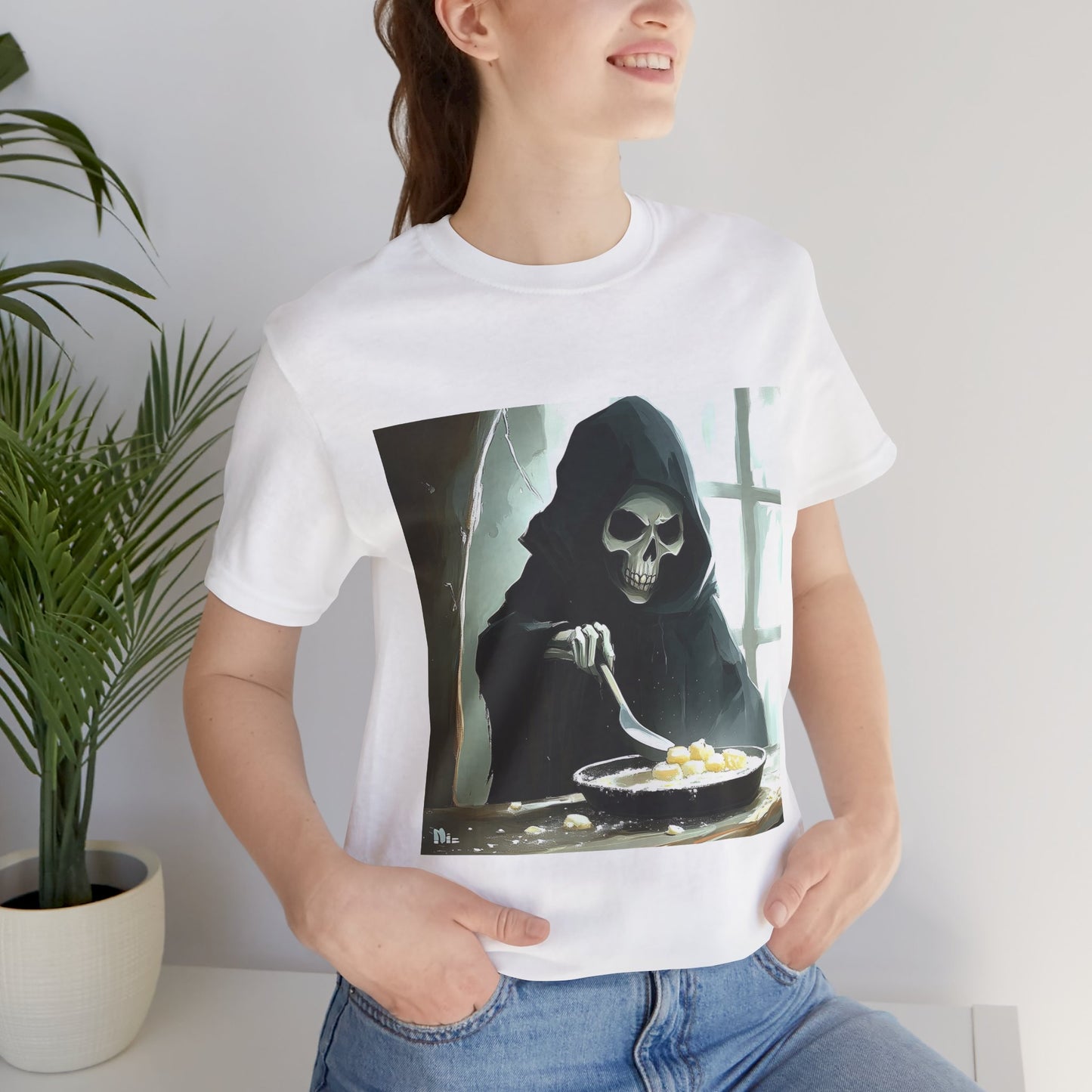 Grim Reaper Baking Unisex Jersey Short Sleeve Tee