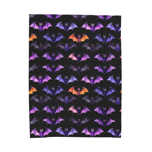 Cute Bat Pattern Velveteen Plush Blanket