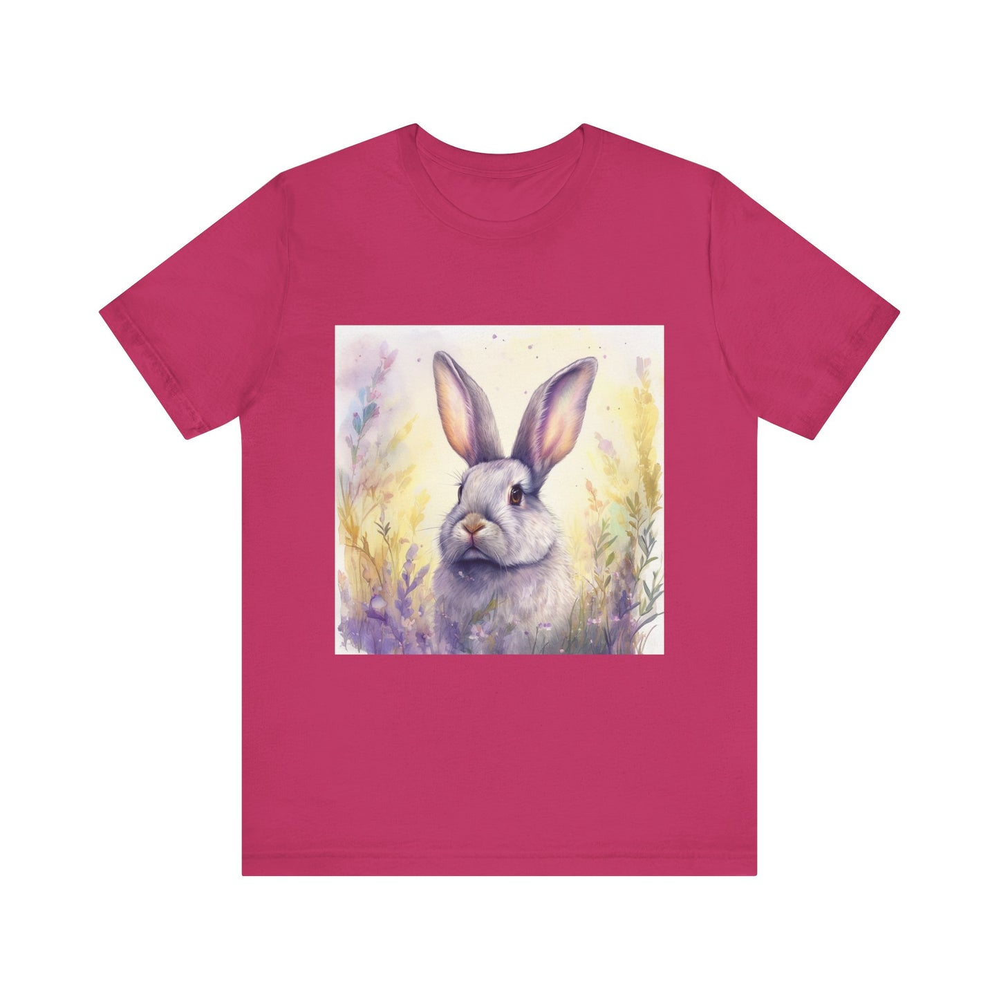 Realistic Cute Bunny Unisex Jersey Short Sleeve Tee